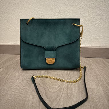 Dark green suede bag by Coccinelle