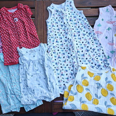 Set per bambini con body e sacchi nanna, taglia 68