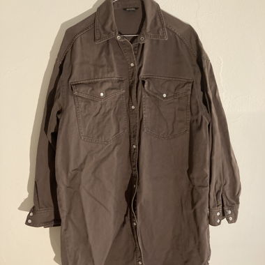 Robe en jean oversize, marron