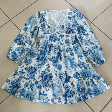 Abito floreale blu