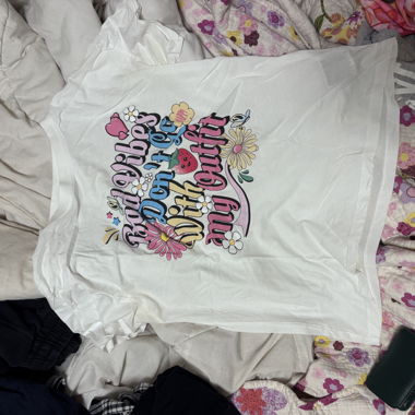 T-shirt bianco grafico