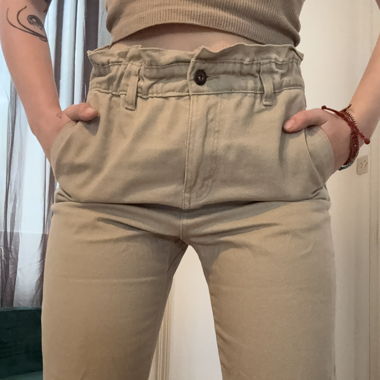 Jean baggy beige clair  PiazzaItalia  Taille 42 IT