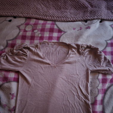 Altrosa Shirt mit Glitzer