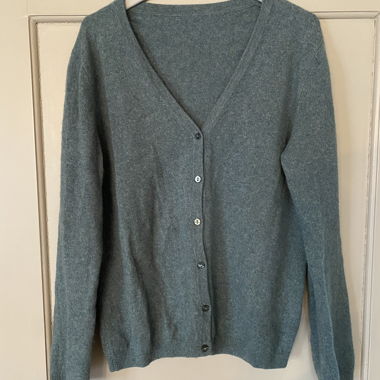 Türkisfarbener Cardigan 100% Kaschmir