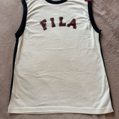 Top smanicato Fila bianco taglia M