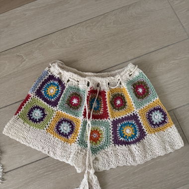 Short crochet multicolore