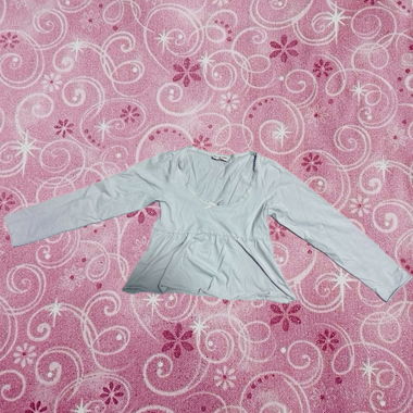 Longsleeve babydoll bleu bébé