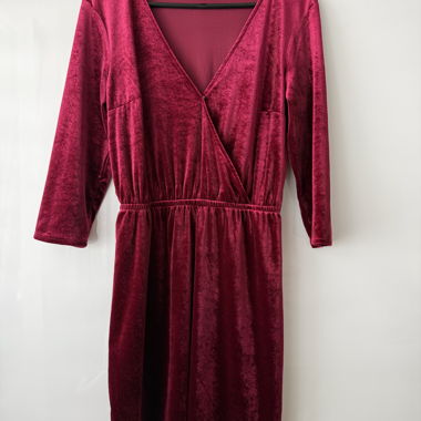 Burgundy Velvet Dress