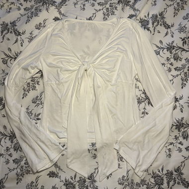 Amazon White Wrap Top