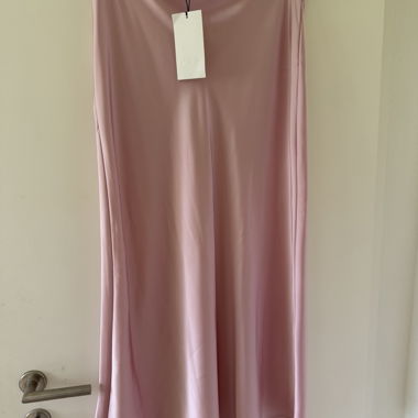 Gonna in raso rosa Zara