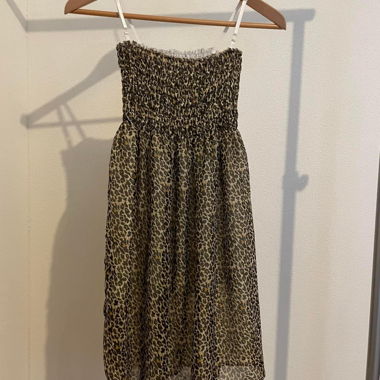 Leopard dress with spaghetti straps