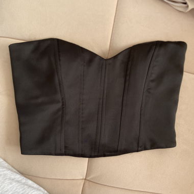 Schwarzes Corset-Top XS