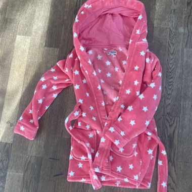 Peignoir de bain en polaire pour enfants rose