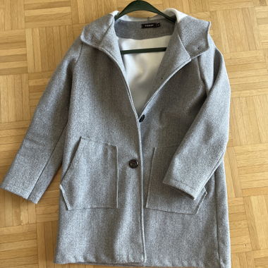 Grey Hooded Coat