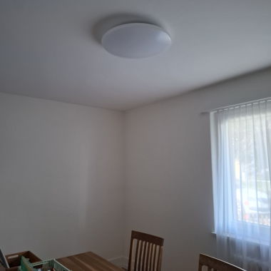 Round white ceiling wall light