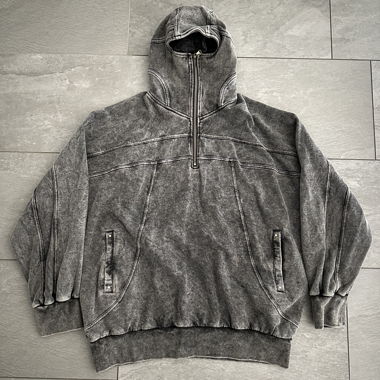Pull à capuche gris
