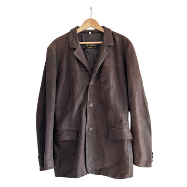 Veste en cuir Gabi marron