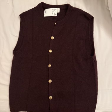 Ärmellose Strickweste bordeaux