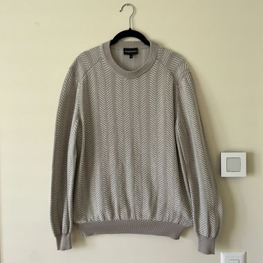 Emporio Armani Pullover mit Fischgrätmuster