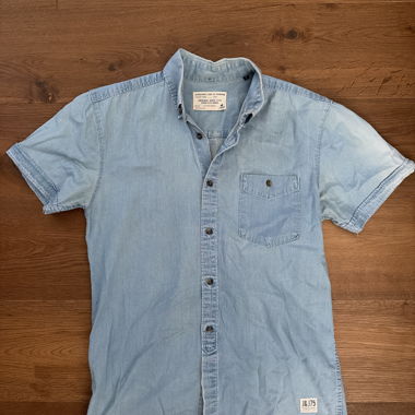 Camicia di jeans a maniche corte