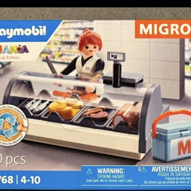 Playmobil Migros negozio. Banco macelleria