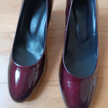 Burgundy Patent Leather Pumps