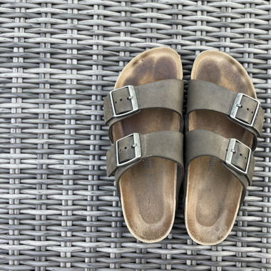 Birkenstock Arizona 37 Narrow Soft Footbed Grau
