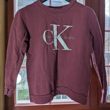 Calvin Klein Jeans Logo Sweatshirt S - Burgundy
