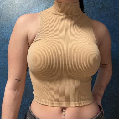 Beige Zara Crop Top