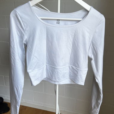 H&M Sport Top manches longues blanc