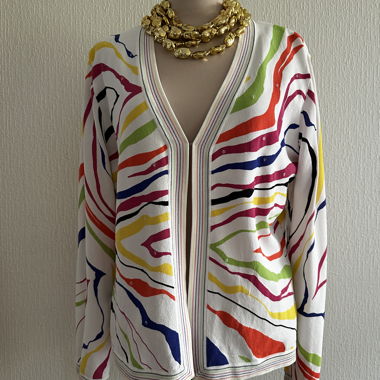 Leichter Cardigan mit mehrfarbigem Zebra-Muster Attitude