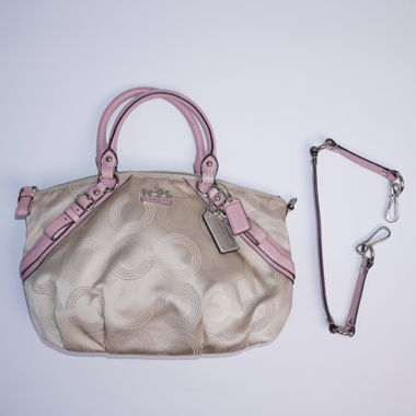 Coach Pink Monogramm-Handtasche