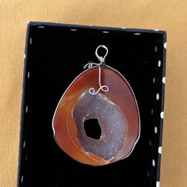 Orange Agate Pendant 