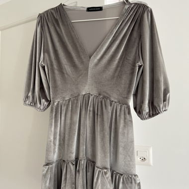 Silver velvet dress 