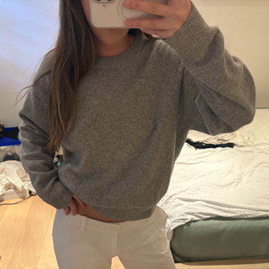 Pull en maille gris