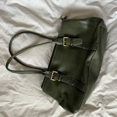 Borsa in pelle verde