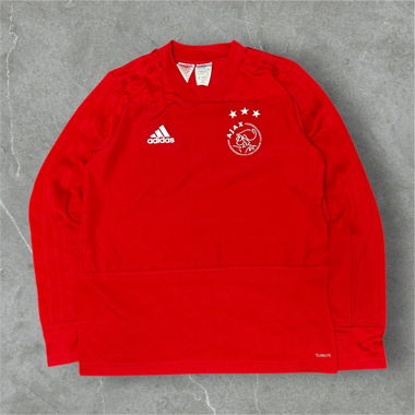 Red Adidas Ajax long sleeve top 