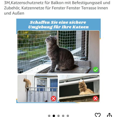 Filet de sécurité pour balcon pour chat 6 m