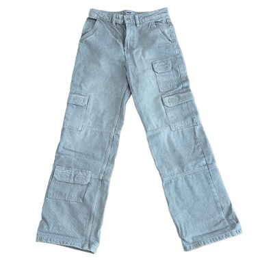 Jeans cargo a righe