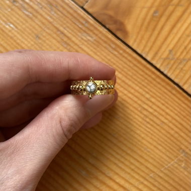 Bague Or Marbrée