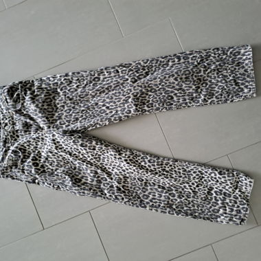 Leopard print jeans