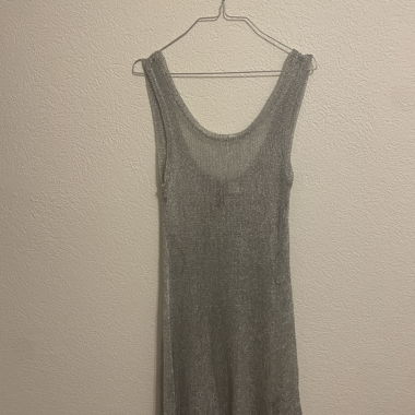 Vestito argentato trasparente