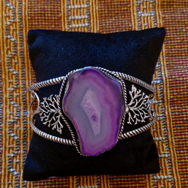 Bracelet boho avec améthyste naturelle 