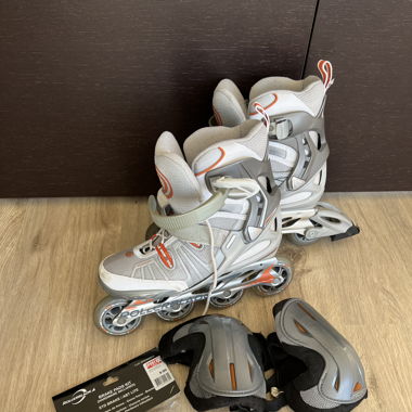 Inline skates mit Bremsenset und Knieschonern