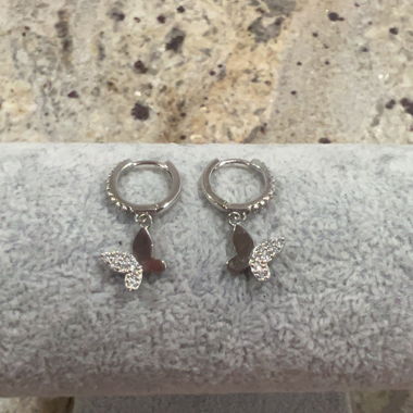 Silver Butterfly Earrings