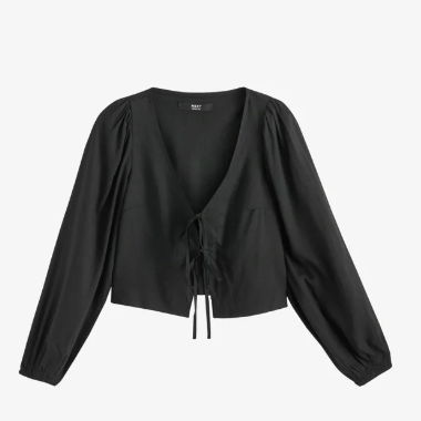Schwarze Bluse zum schnüren