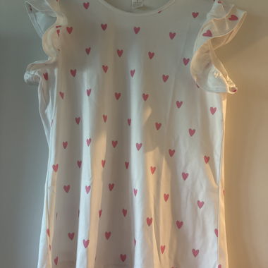 Weisses Herzchen-Shirt