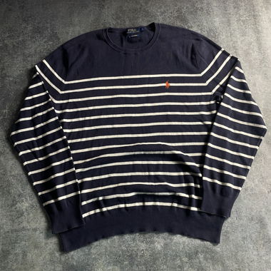 Polo Ralph Lauren navy gestreifter Pullover M