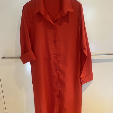 ABITO CAMICIA ROSSO DA DONNA NUOVO