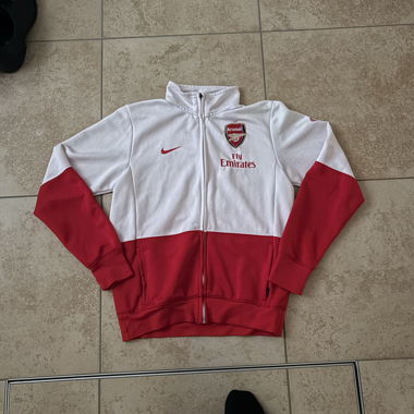Arsenal Nike track jacket white red medium
